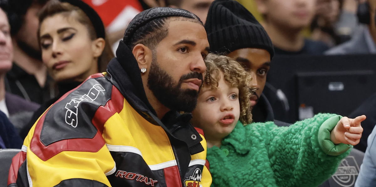 The rapper Drake with his son, Adonis Graham. (Rick Madonik/TORONTO STAR/Toronto Star via Getty Images)