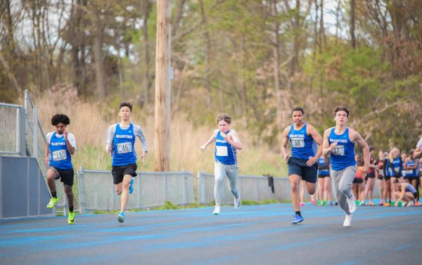 Braintree athletes all begin their race at the meet against Weymouth on April 30.