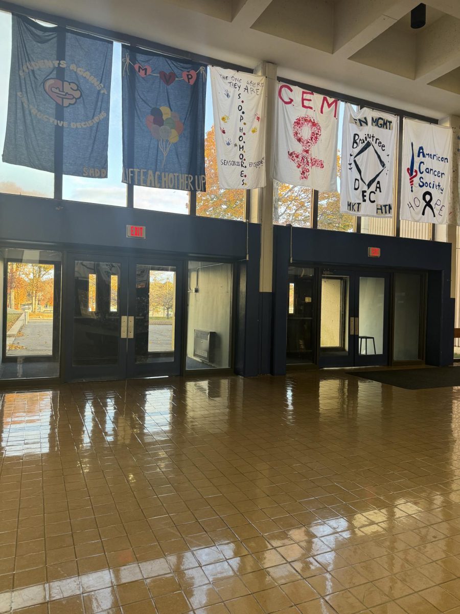 BHS gym lobby doors that was the entrance and exist for the homecoming dance.