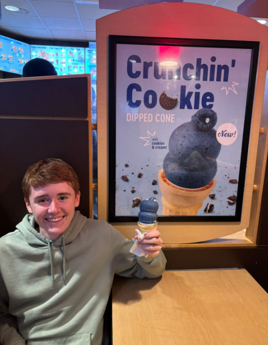 BHS student enjoys new Crunchin' Cookie dipped cone at Dairy Queen