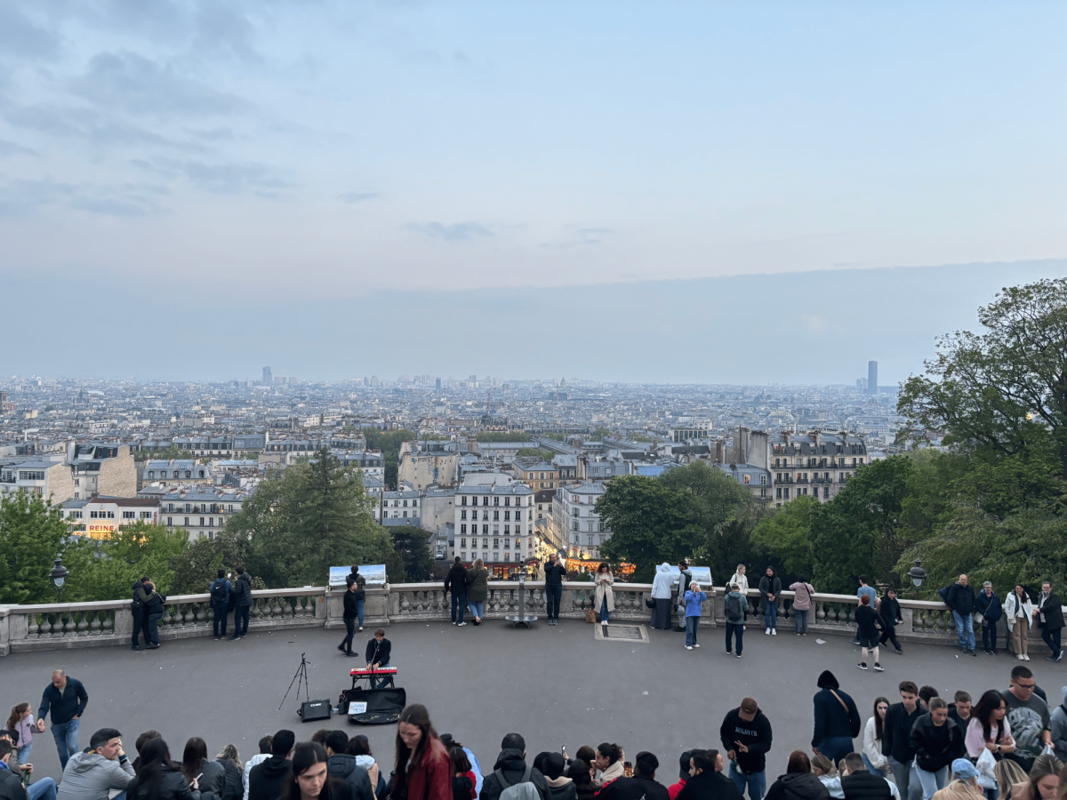 Braintree High students overlooking the city of Paris on their final night. 