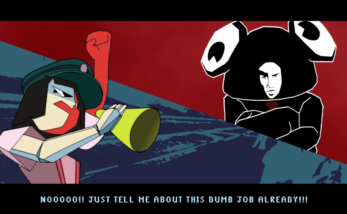 Screenshot from the first cutscene of the game. 