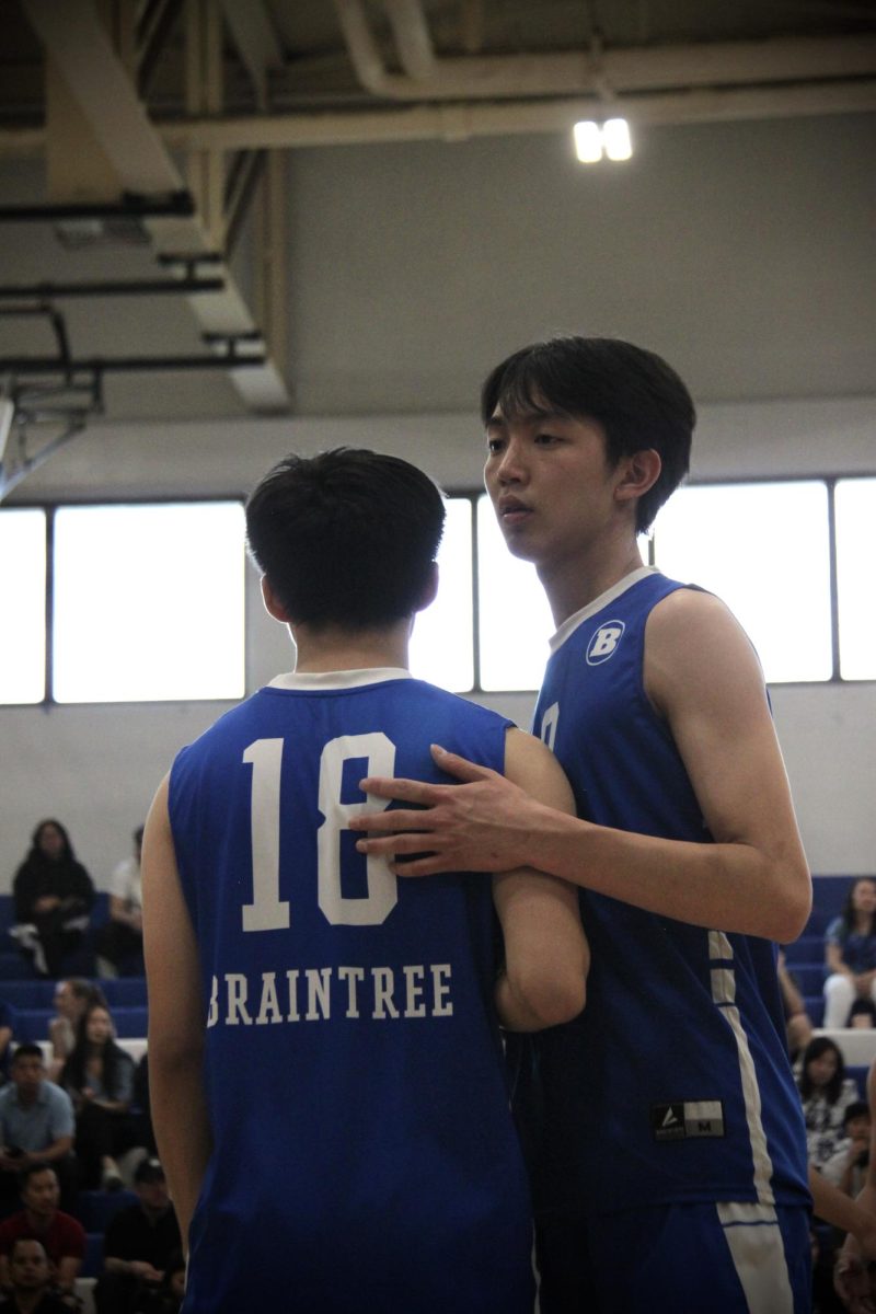 Senior Captain Justin Liu, #10, is substituted out by Kyle Huynh, #18. 