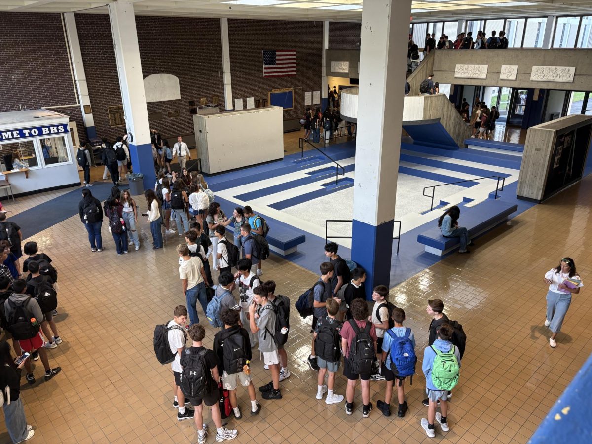 On the first day of school, students gathered around The Pit, unsure whether or not they should venture inside.