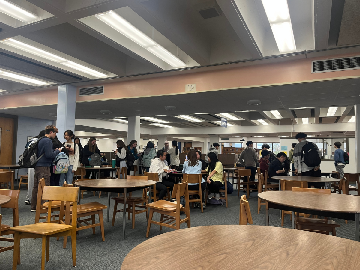 NHS members gather in the BHS media center on Monday, October 20th, to host their first leadership speaker of the year.