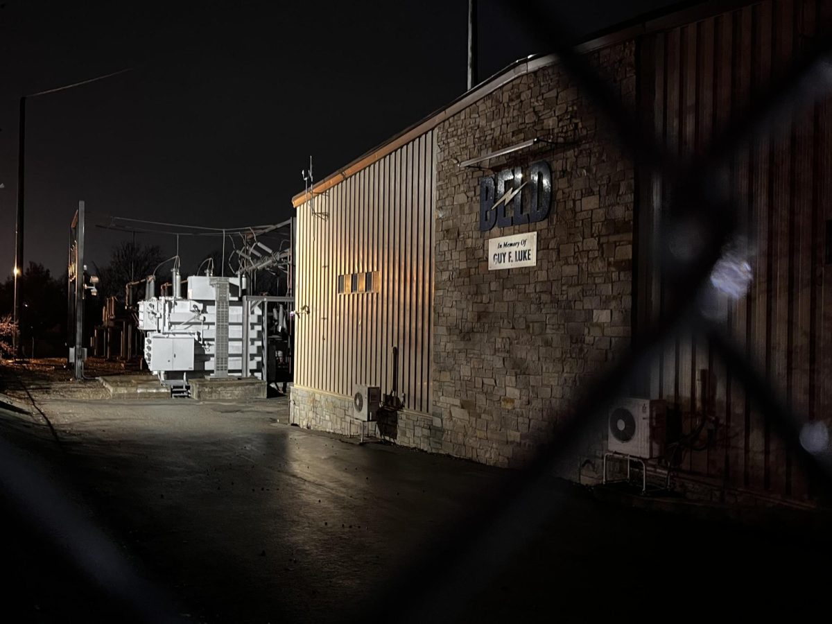 Braintree lights dim during the blackout on Sunday night.